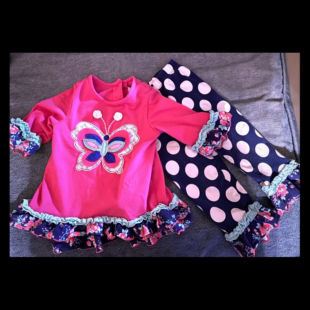 Rare Editions brand toddler girl outfit